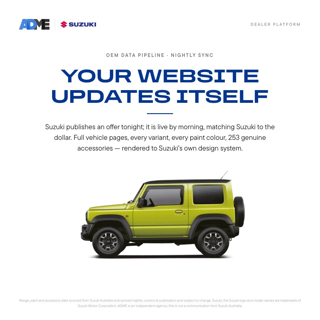 #automotiveretail #dealermarketing #suzuki #digitalretail #automotivemarketing #admeadvertising #adme