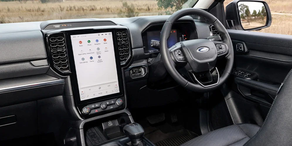 Modern SUV cockpit touchscreen