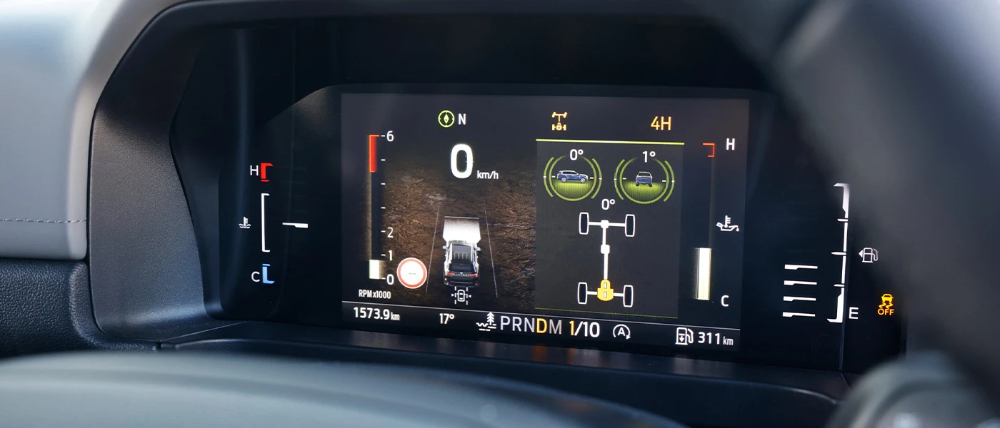 Four-wheel-drive terrain information display