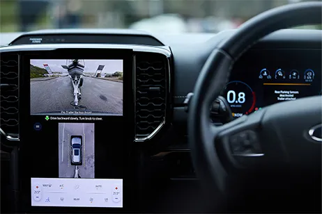 Trailer camera display and dashboard