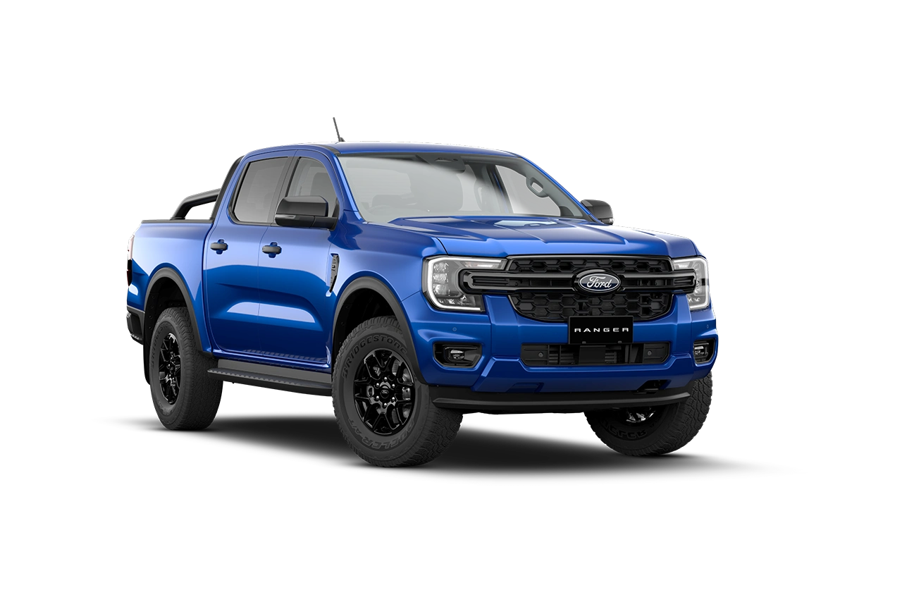 front view of blue xlt