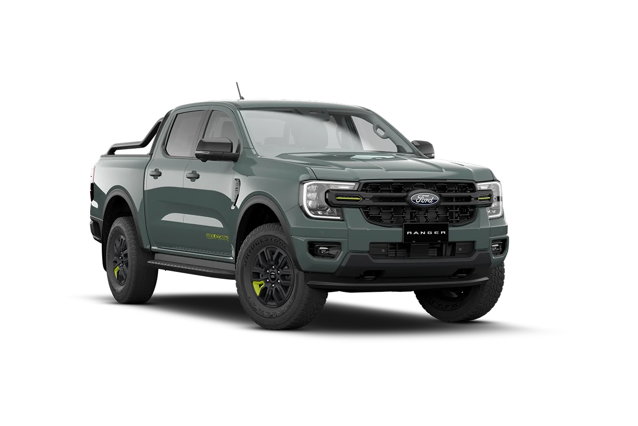 front view of green wolftrak