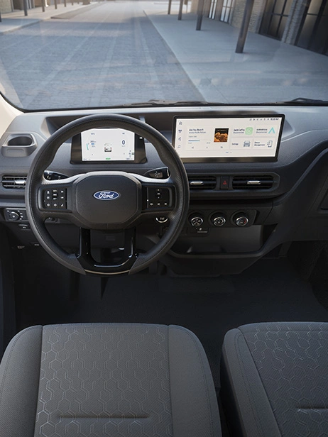 Interior dashboard and steering wheel