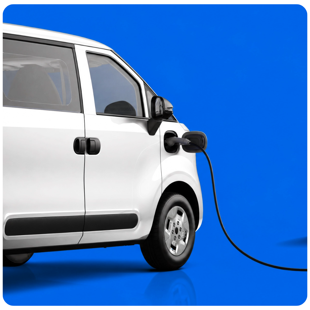 LDV eDeliver 5 using Vehicle to Load V2L technology to power tools and equipment at a worksite