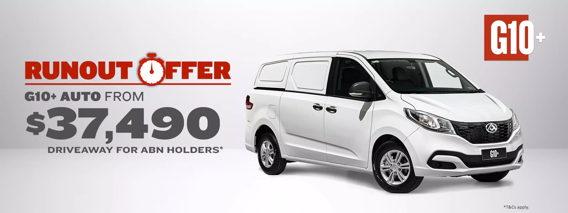 G10+ MY25 AUTO FROM $37,490 DRIVEAWAY FOR ABN HOLDERS*