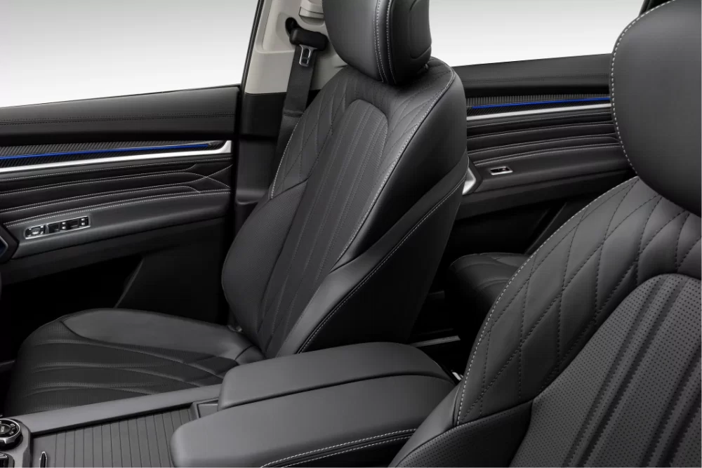 A close up of the new cabin of the New 2025 LDV D90