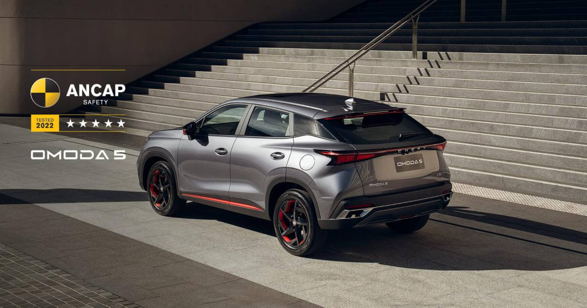 Chery’s OMODA 5 Receives Five-Star ANCAP Rating