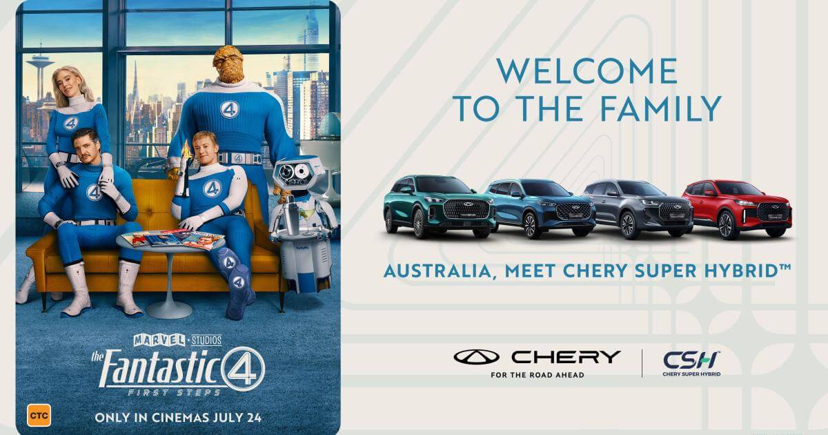 Chery Motor Australia teams up with Marvel Studios’ The Fantastic Four: First Steps and Val Morgan to launch new hybrid SUVs