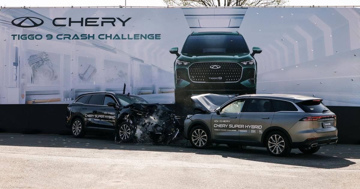 Chery Tiggo 9 Undergoes Landmark Dual-Vehicle Collision Test, Proving World-Class Safety Credentials