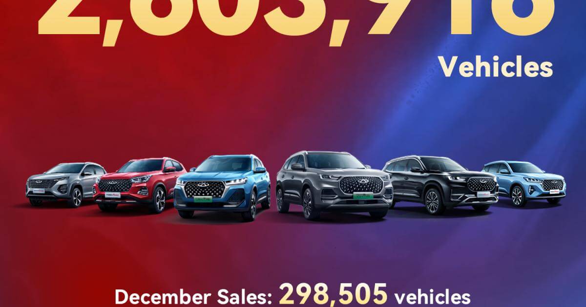 A new record - Chery Surpasses 2.6 million global sales in 2024