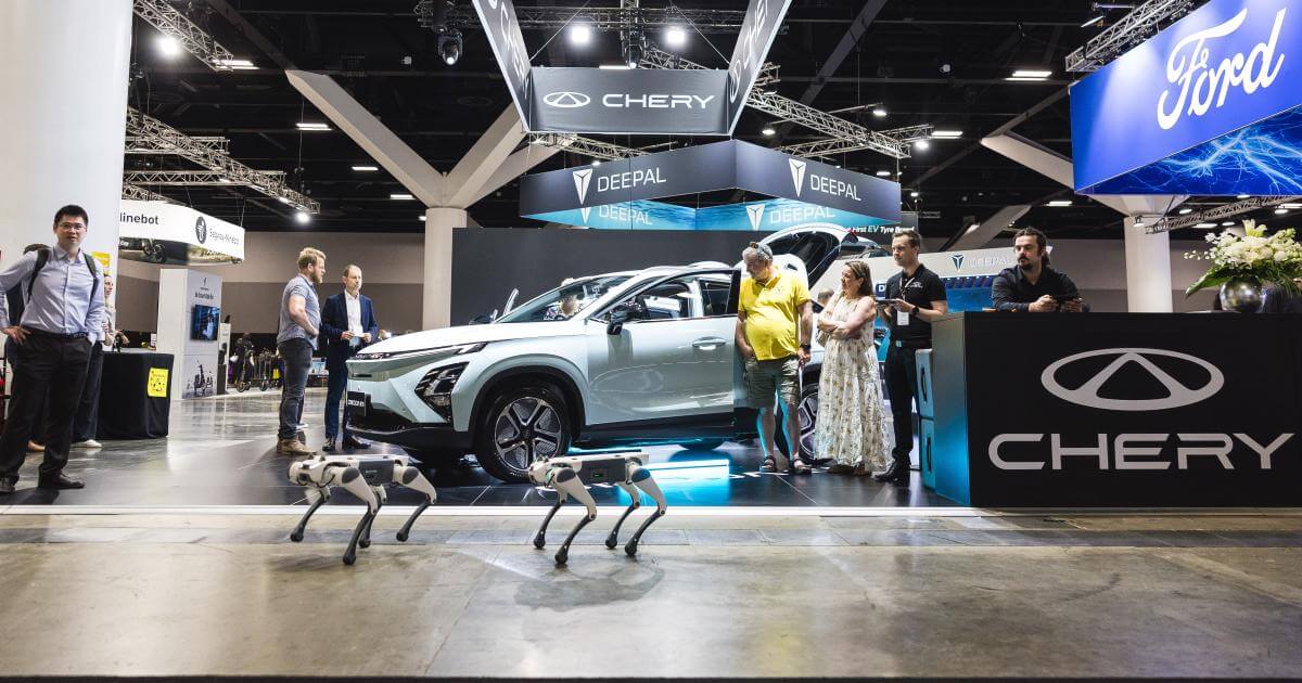 Chery Omoda E5 and robot dogs steal the spotlight at the Sydney International EV Autoshow