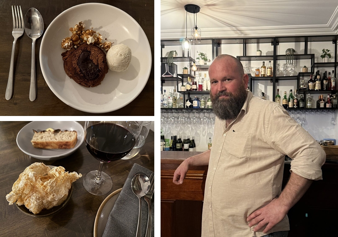 At Bootleg Dining with John Mannion