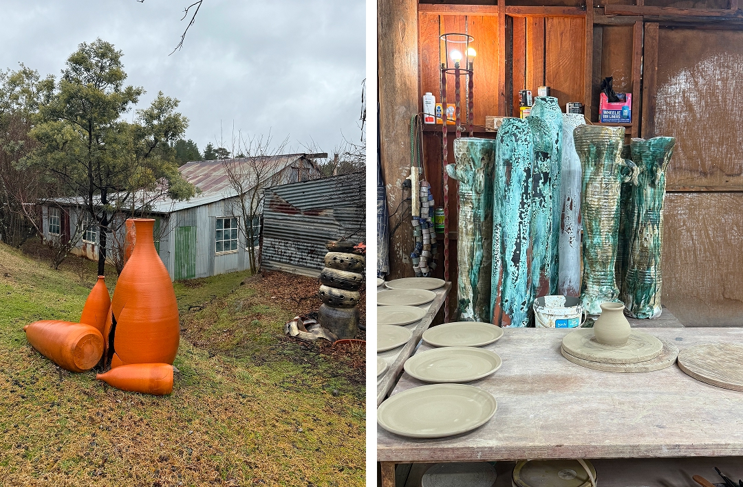 At the La Paloma studio beside Dennington’s Cottage