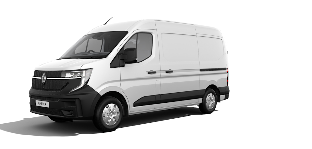 THE NEW MASTER Medium Wheelbase in Mineral White, 360 degree view
