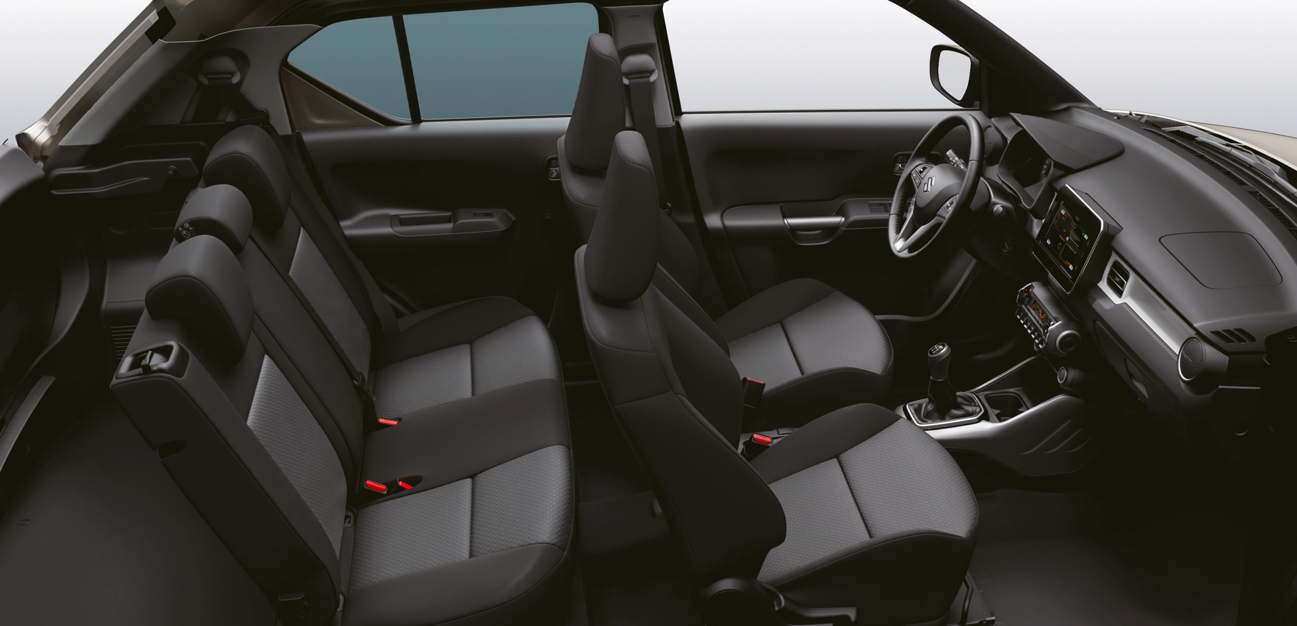 Ignis cabin seats 5 - driver, passenger and 3 in the rear