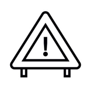 Warning symbol.